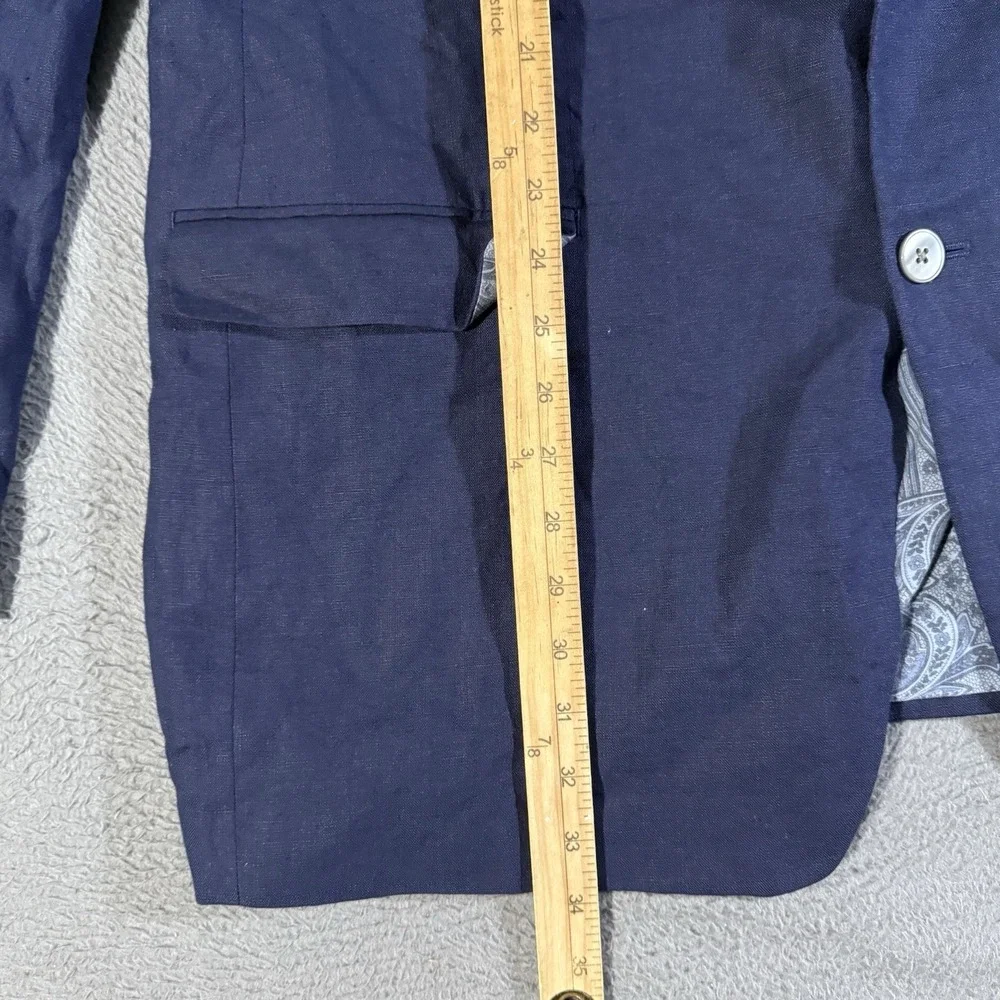 Lauren‎ Ralph Lauren Neat Blue Ultraflex Blazer Suit Jacket 46L $350 NWT
